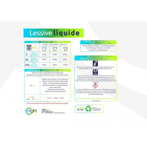 LESSIVE LIQUIDE LAVANDE 3L – SOLIDRIVE
